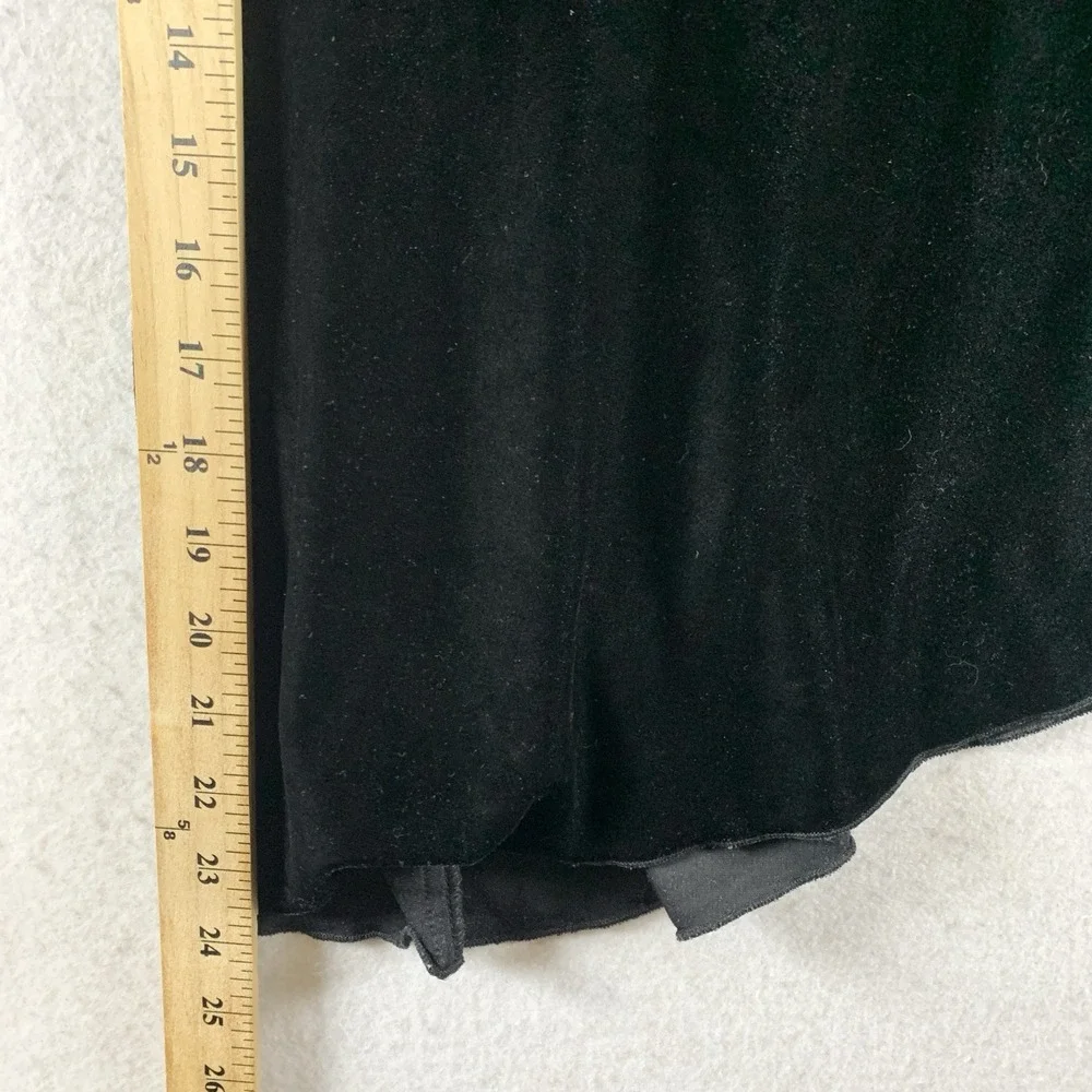 VTG Amy Byer Y2K Asymmetrical Velvet‎ Skirt Sz XS Whimsigoth Dark Fairy Grunge